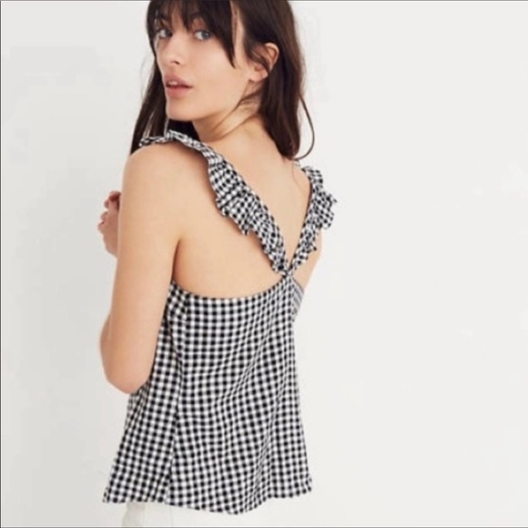 Madewell Gingham Tank Size 2 - Picture 7 of 8